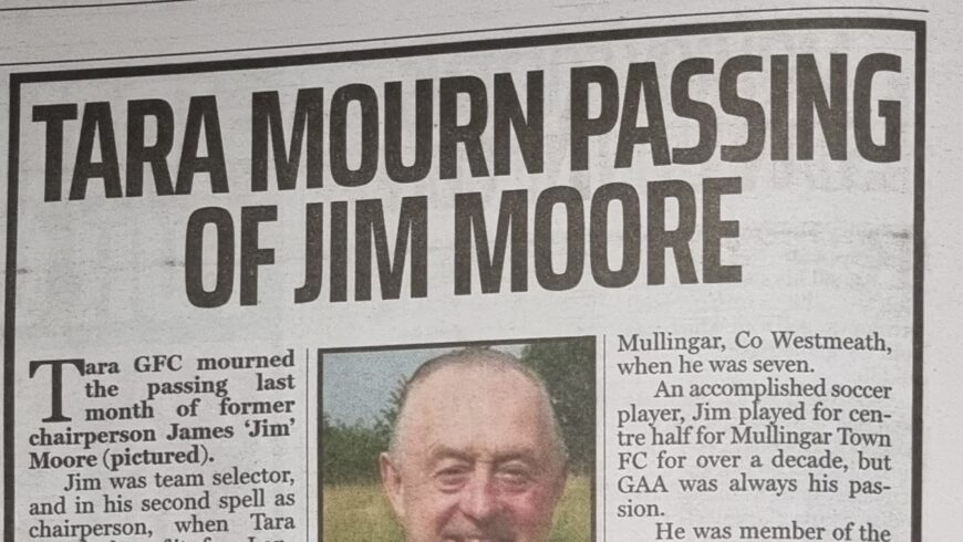 Tara mourn passing of Jim Moore