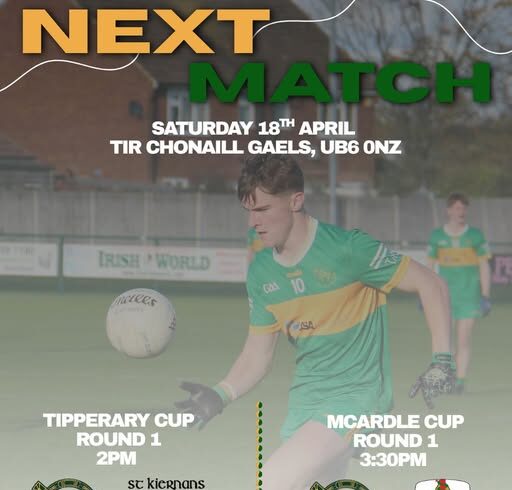 GAA: Next match double header Tara V St Kiernan’s & Tara V Gael Londain